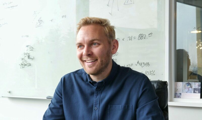 Cole Morgan giving interview