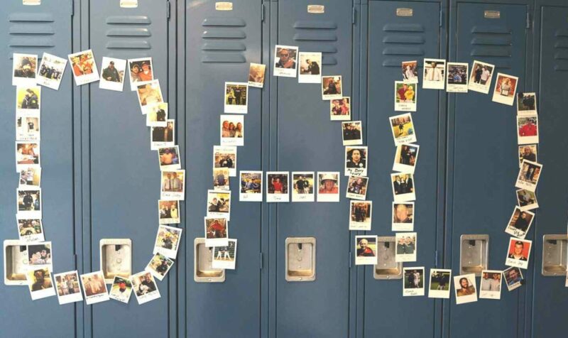 dad spelled out with photos