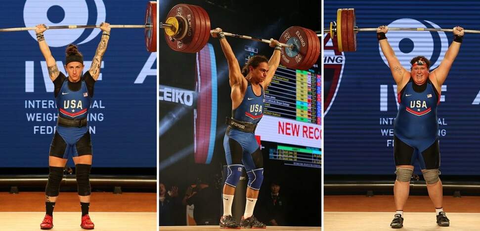 USA Weightlifting team members competing