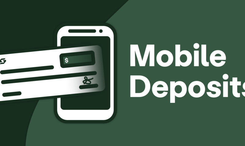 Graphic image of phone and check.