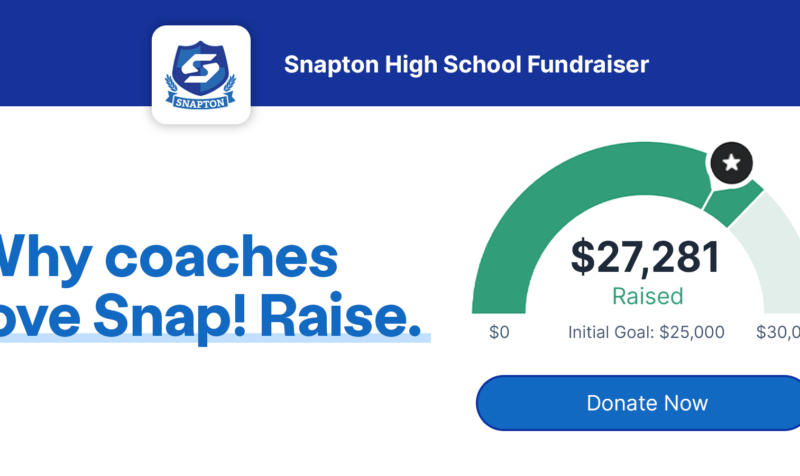 Why coaches love snap Raise alongside a fundraising campaign chart