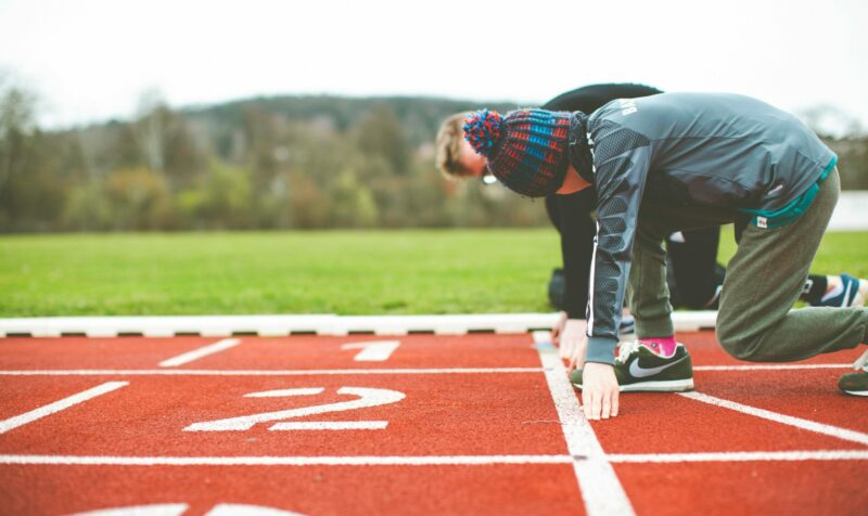 Photograph of People running