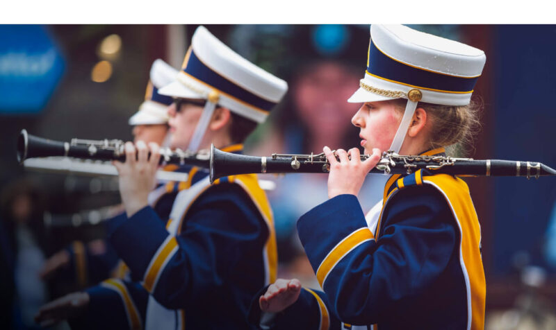 Band members with their instruments